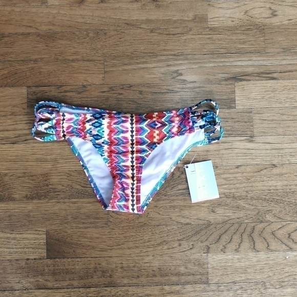 𝅺Roxy Bikini Bottom Tribal Print Large New - Picture 1 of 9